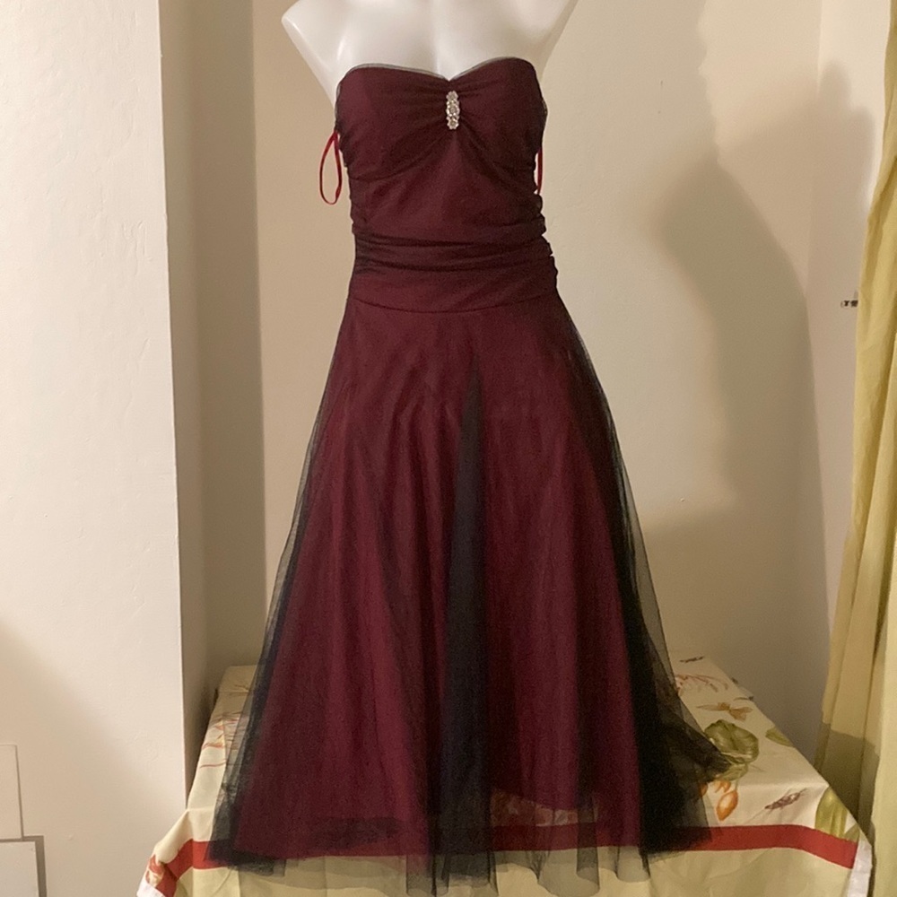Dancing Queen strapless maxi with rhinestones size L